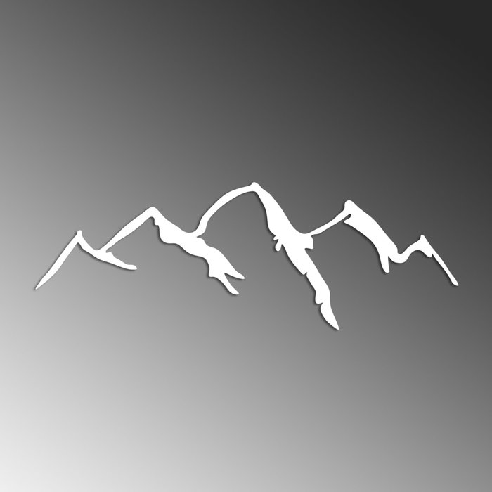 Wallity Mountain - 4 Escultura de pared en blanco y negro Wallity Mountain - 4 Escultura de pared en blanco y negro